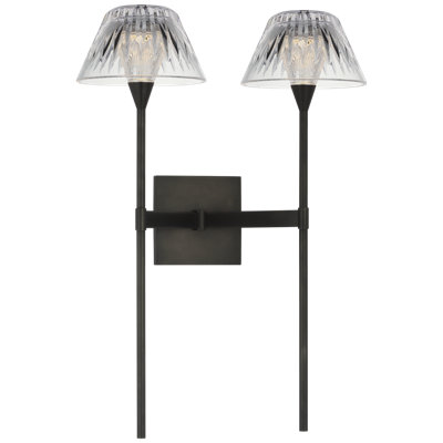 Waterford Blaze 19" 2 Light Tail Sconce with Clear Crystal