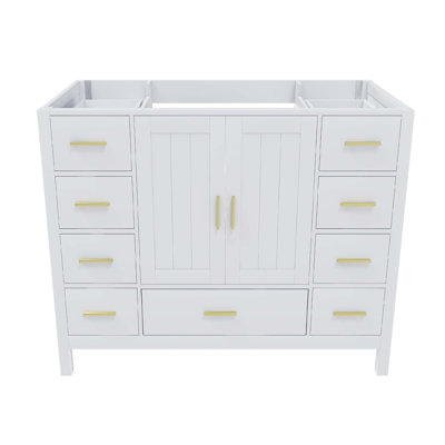 Modern Bathroom Vanity Base Cabinet with Soft-Close Doors and Smooth Drawers