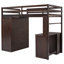 Lit mezzanine avec tiroirs, bureau et garde-robe