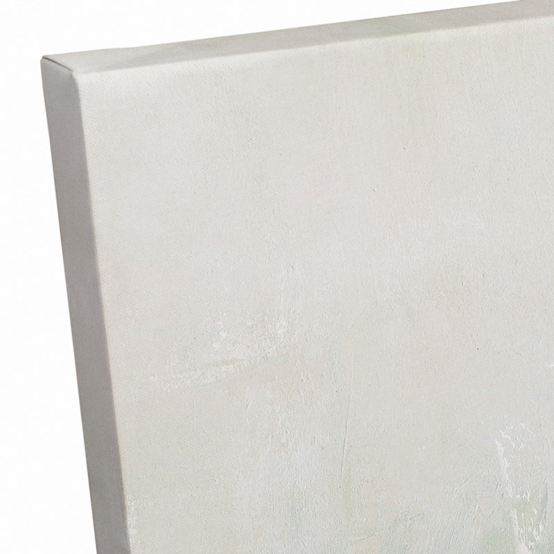 Sauge bleue et crème abstraite - peinture sur toile tendue, H 20 po x l 16 po