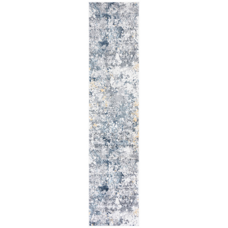 Ethellee Performance Abstract Rug, Runner 2' x 9'