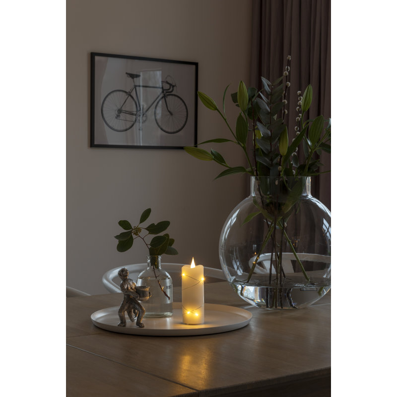 3D Moving Flame Battery Candle, 12.7cm H x 5cm W x 5cm D, Ivory