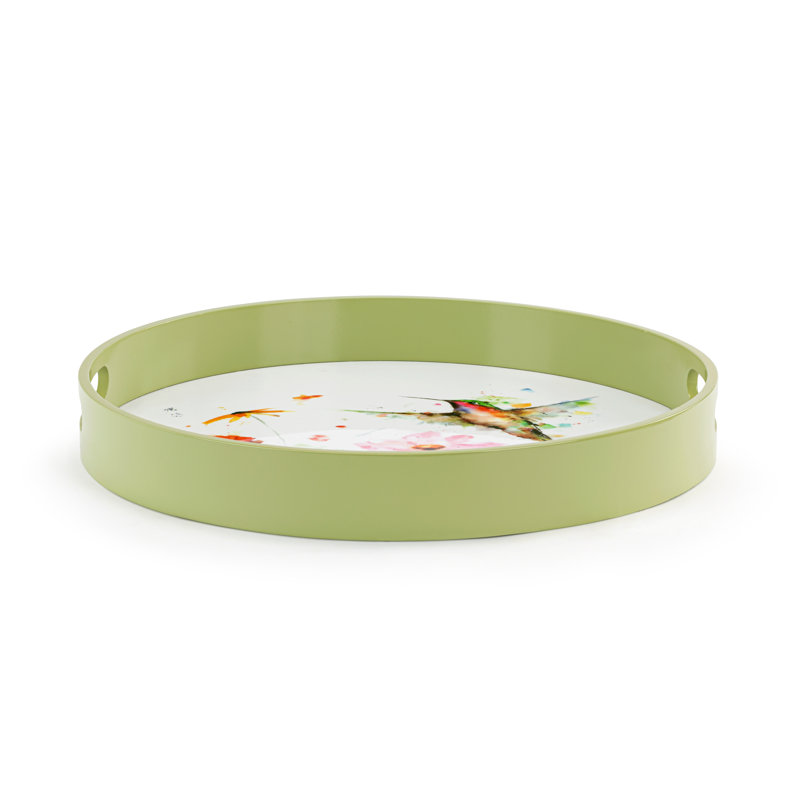 Stopping By Round Serve Tray - 18In