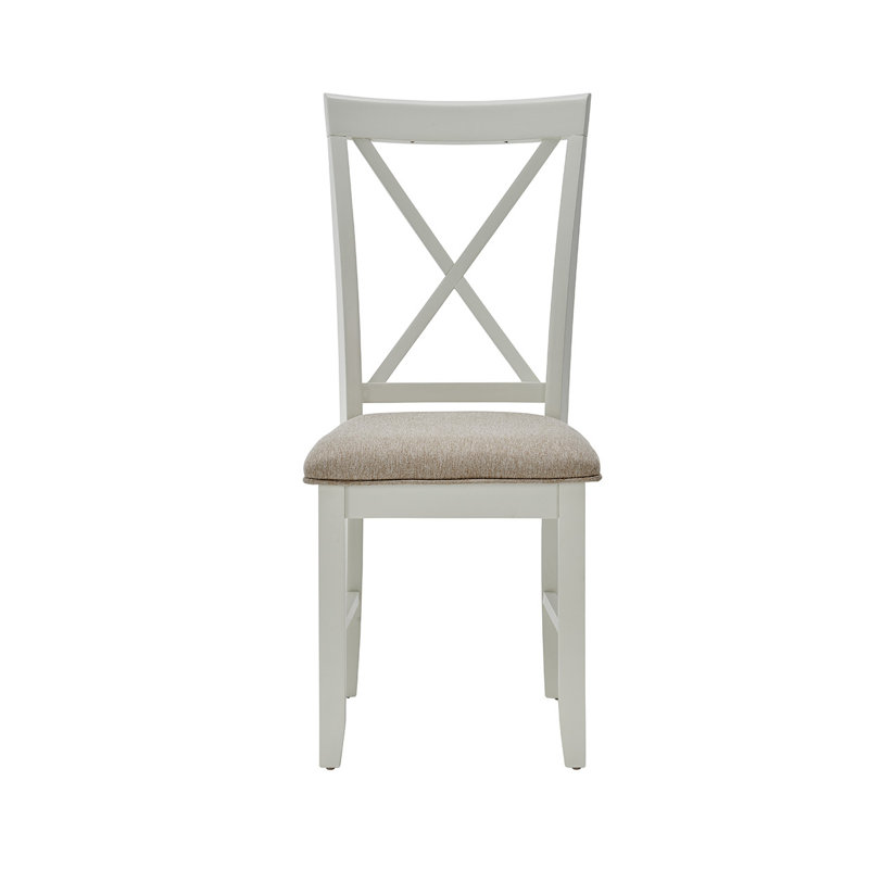 Chaise d'appoint rembourrée en bois massif Atiqa, Brun