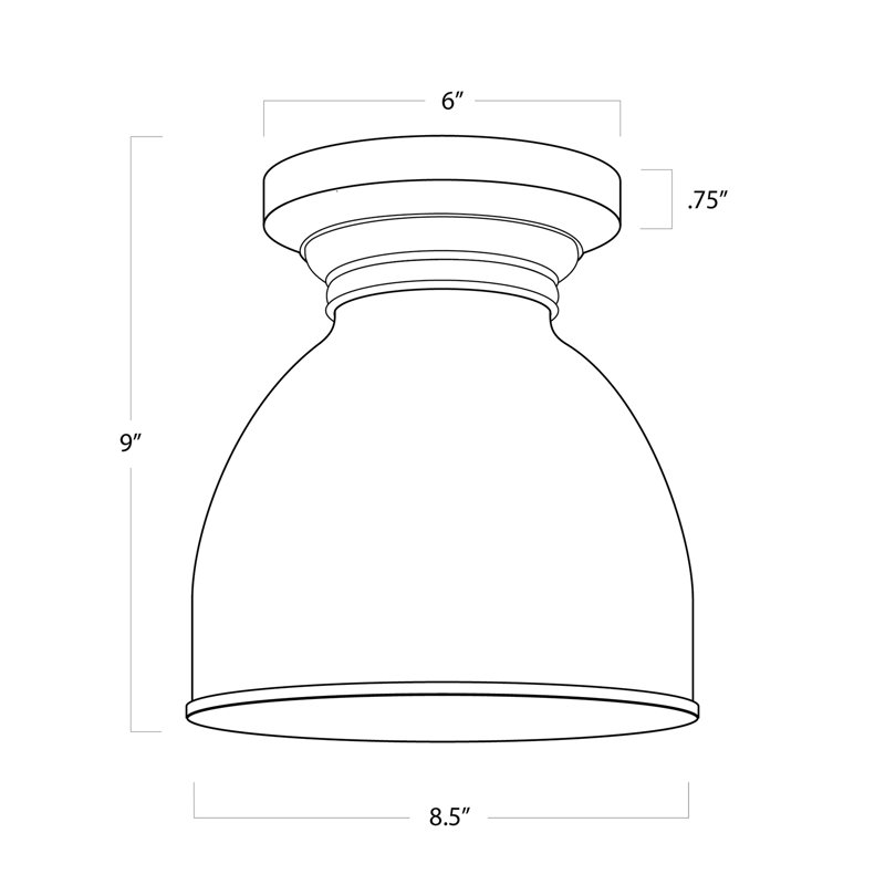 Pantry Flush Mount, Oil Rubbed Bronze