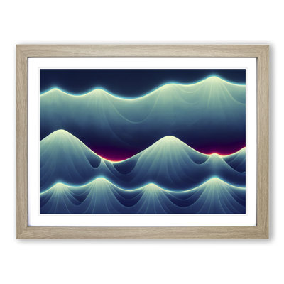 Glowing Mountain Abstract - Single Picture Frame Print