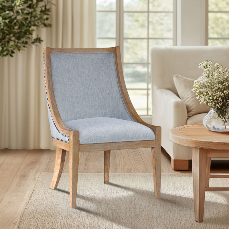 Chaise rembourrée Bedford Elmcrest, Bleu clair