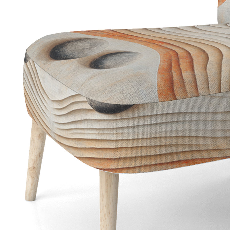 Chaise rembourrée Meditation - Chaise d'appoint Zen Garden, Side Chair Armless