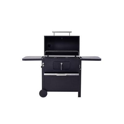 Dakota Fields 166 cm W Portable Grills Grill / Smoker Combo Charcoal Grill Gas & Charcoal Combo Grill