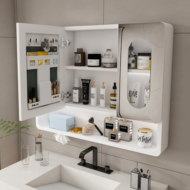 Armoire de toilette murale à miroir avec lumières DEL