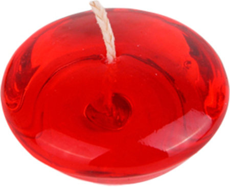Bougie flottante à gel transparente sans parfum, Rouge, Ensemble de 72