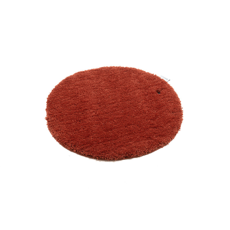 Circle Bath Rug, 90cm, Rust/Terracotta