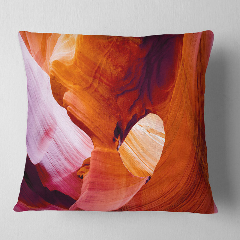 Coussin Antelope Canyon USA, 16 po x 16 po, Coussin décoratif