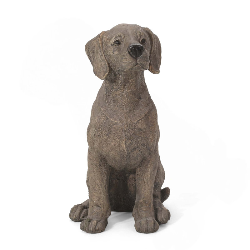 Outdoor MGO Dog Statue Decor, No Assembly Required