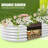 12x3x1.5ft Galvanized Steel Raised Garden Bed White