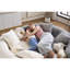 Causeuse S-Curved à double profondeur (21,3 po / 26,8 po), canapé éponge pleine compression gris clair, chenille modulaire pour petits appartements, L 66,9 po-1760178211