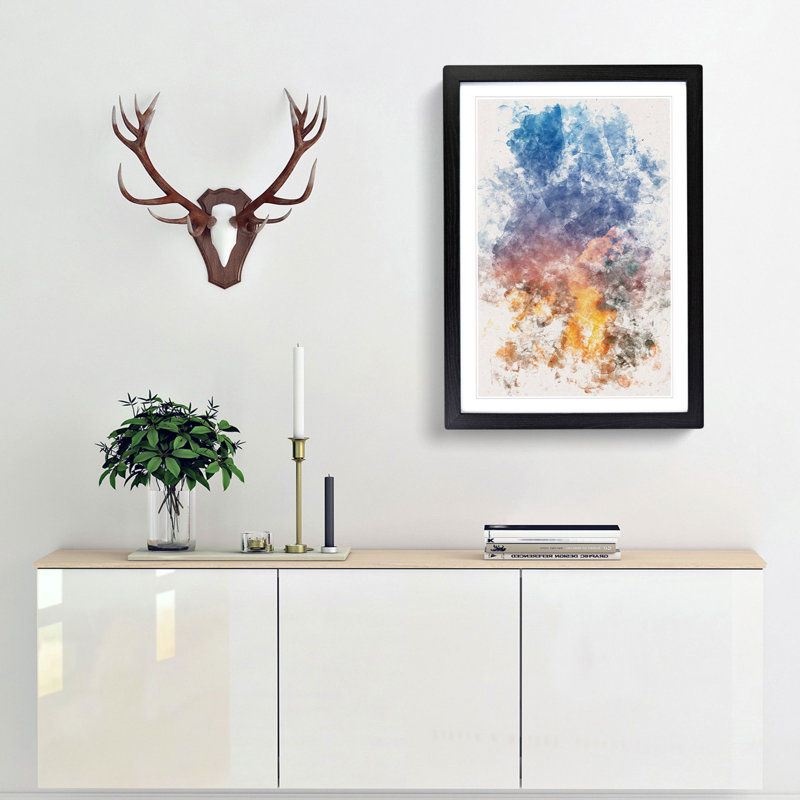 Rising Clouds - Picture Frame Painting Print, Black Framed, 87cm H x 62cm W x 2cm D