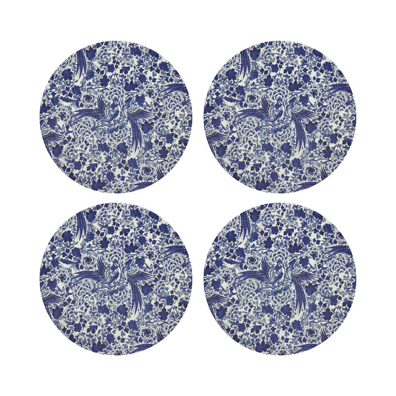 Royal Delft Vegan Leather Round Placemats
