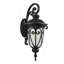 Paquet de 1 lanterne murale d'extérieur classique de 23 po (H), applique murale rétro noire avec verre à bulles, luminaire extérieur résistant aux intempéries pour porche, patio et entrée (ampoule non incluse)