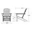 POLYWOOD Palm Coast Ultimate Adirondack avec repose-pieds dissimulé-11114367