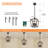 Jaisyn 4-Light Lantern Geometric Pendant Light Fixtures-1307370892