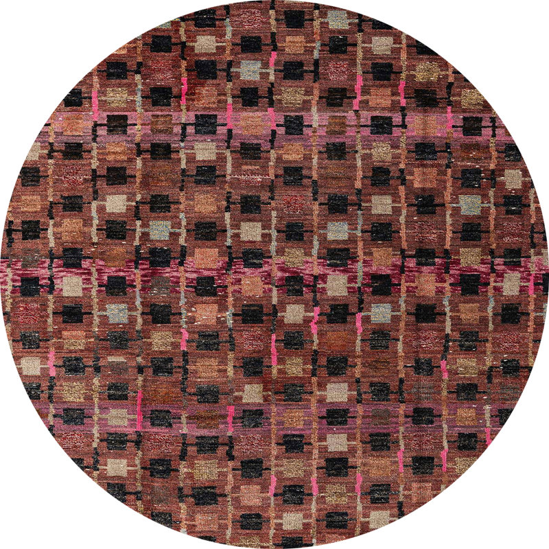 Abstract Indoor Rug, Round 7'