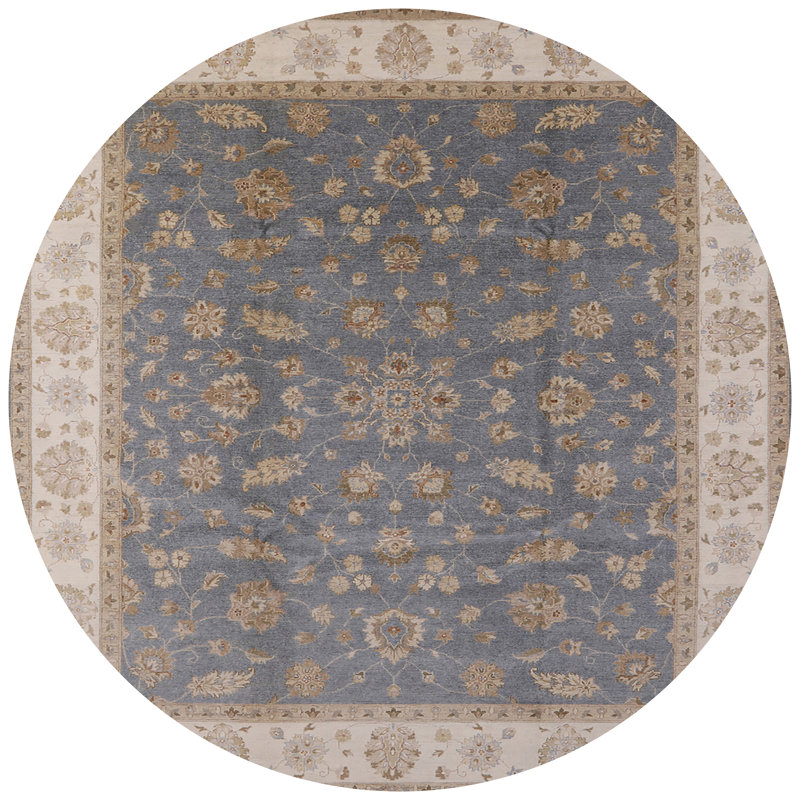 Tapis oriental brun Chalker, Rond 3 pi