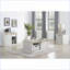 Table basse rustique antique blanche et dorée avec tiroir double face et tablette ouverte pour le salon