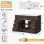 Meuble-lavabo sur pied de 61 cm (24 po) avec lavabo simple, portes cannelées et rangement, brun-505760984-506938084