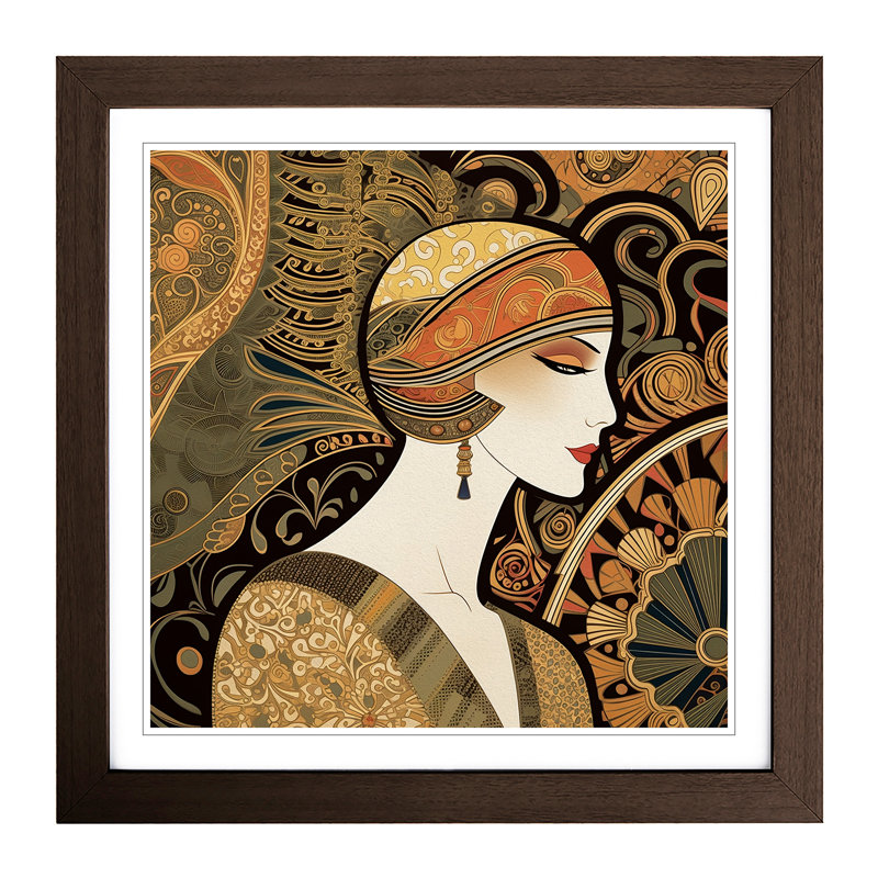 Single Picture Frame Print on Wood, Walnut