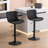 Swivel Adjustable Height Faux Leather Bar Stool-376865815