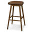 Teagan Solid Wood Modern Rustic Bar Stool with Sculpted Seat, Fully Assembled