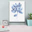  «Indigo Botanical 12» par Jean Plout, art mural sur toile, 12 po x 16 po