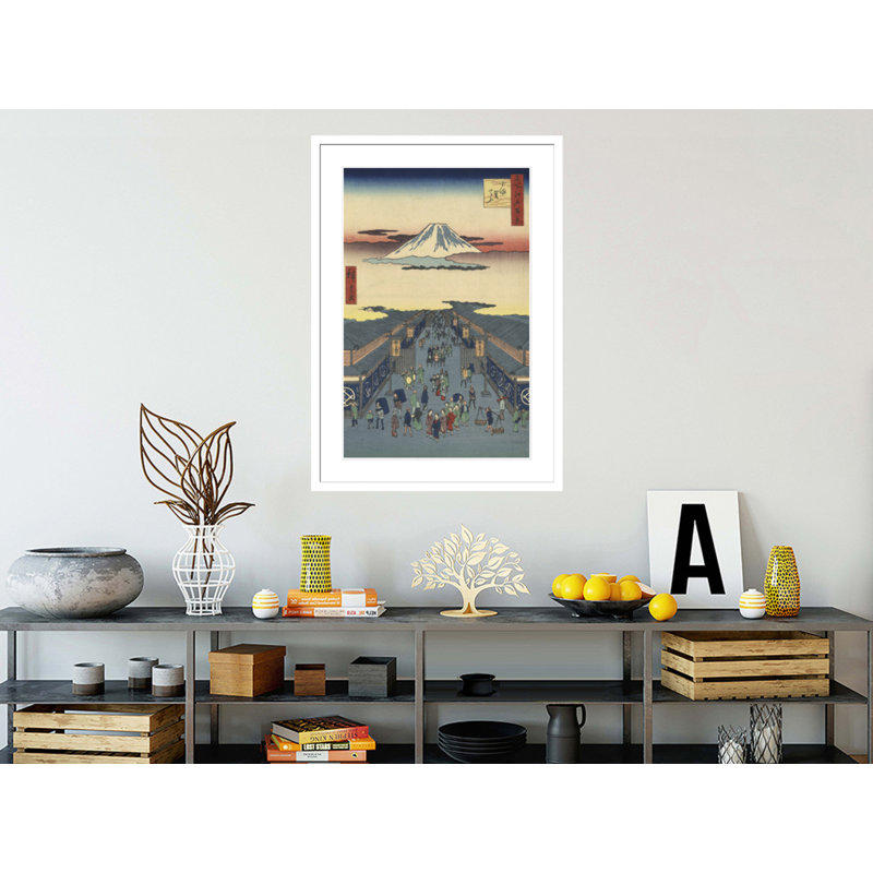 «Suruga-cho» par Andô Hiroshige - impression giclée sur cadre, H 41,5 po x l 29,28 po