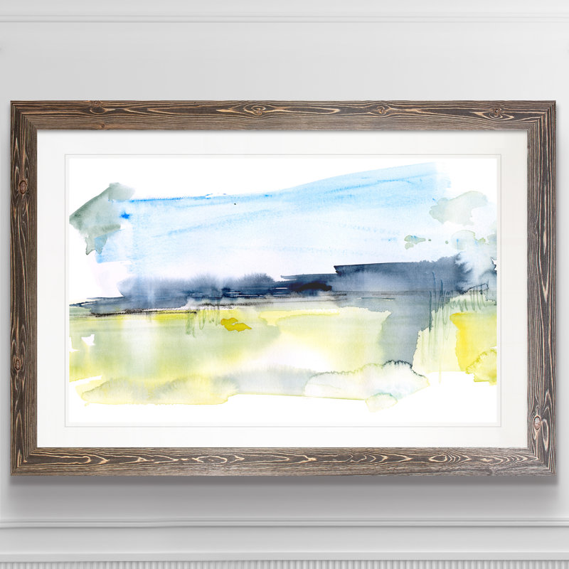 « paynes gray plains i » par paul cezanne-reproduction de photo encadrée, H 28 po x l 38 po x P 1,25 po, Blanc mat