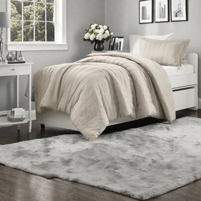 Ensemble de literie pour lit simple / simple TG durable, rayures tissées en polyester, conception neutre moderne