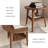 Nordic Style Minimalist Walnut-coloured Round Side Table
