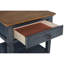 Console 24 po, velours côtelé bleu, sans assemblage, avec tablette inférieure en velours côtelé de 24 po, assemblage requis,