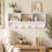 4 - Hook Wall Mounted Coat Rack with Shelves-1482992770