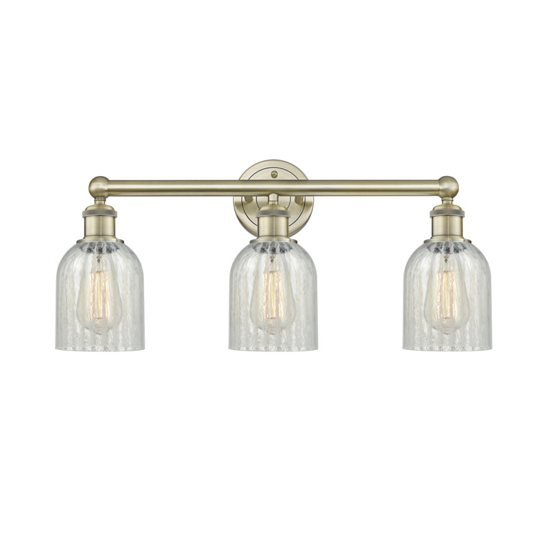 Reiko 3 - Light Dimmable Vanity Light, Mouchette, Antique Brass