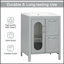 Meuble-lavabo 24 po avec lavabo, deux tiroirs, porte et tablette réglable pour salle de bain moderne-261306048
