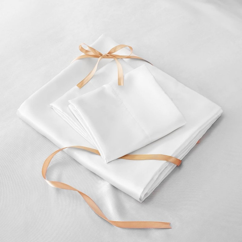 Ensemble de draps en microfibre douce, à poche profonde, douce et soyeuse, résistante au froissement, pleine grandeur., Blanc