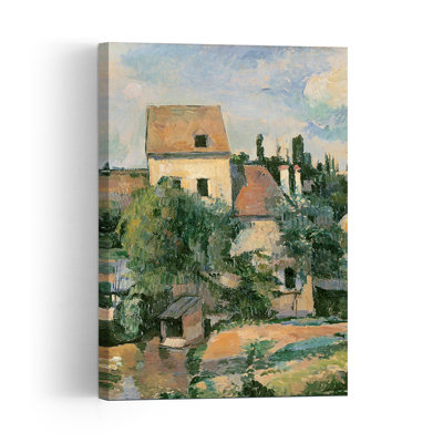 Moulin De La Couleuvre At Pontoise, 1881 Abstract Contemporary Landscape Architecture Wall Art Print by Paul Cezanne - 1 Piece Wrapped Canvas Wall Art
