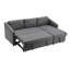 Kachayr 215Cm Linen Square Arm Sofa Bed