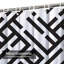 Rideau de douche abstrait à motif géométrique noir et blanc abstrait avec 12 crochets-131793853
