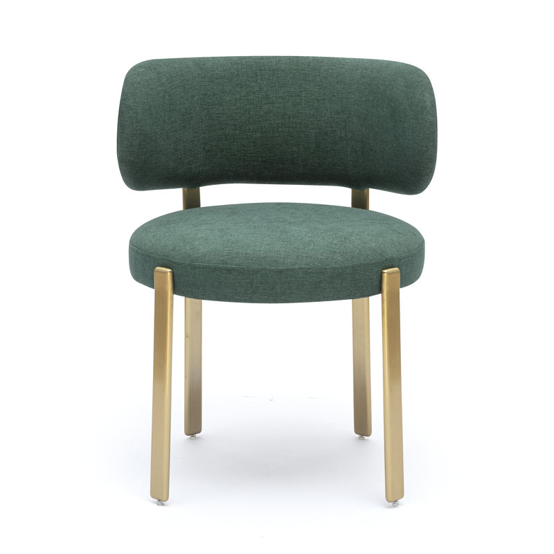 Chaise de salle à manger en chenille Margaret Green Performance