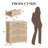 3 Drawer Rattan Dresser for Bedroom, Rattan Modern Dresser Wood Chest of Drawers, Wooden Storage Cabinets for Bedrooms