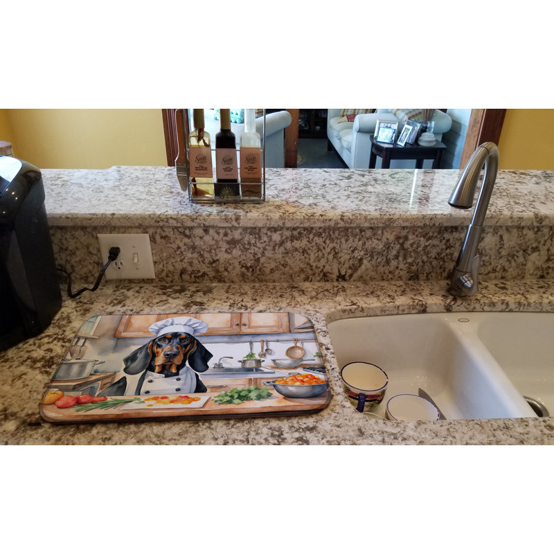 Tapis noir et brun clair Coonhound The Chef