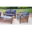 Patio Furniture Set, 4-piece Patio Conversation Set - 2 Outdoor Chairs & 1 Loveseat With Cushions, 1 Coffee Table 