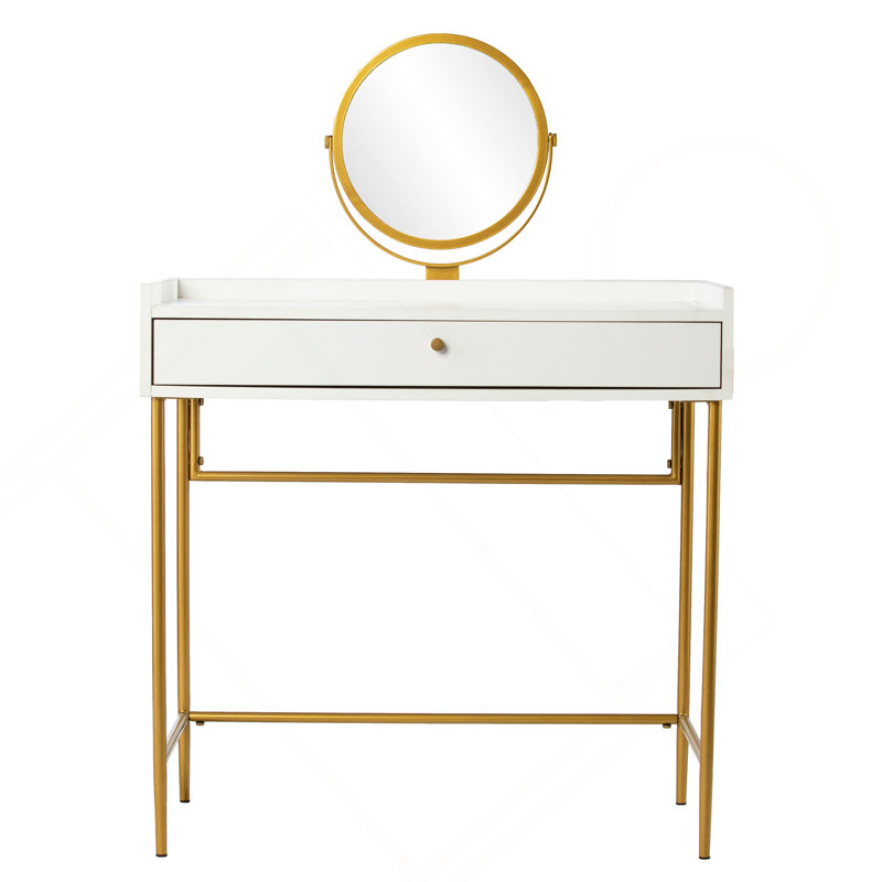 Table de coiffeuse avec miroir
